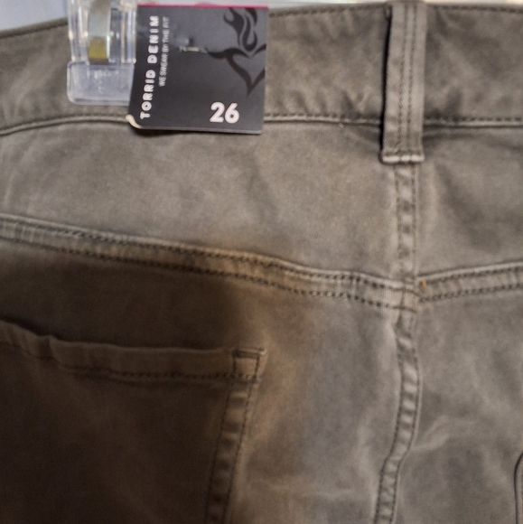 Torrid Olive Boho Embroidery Jeans - Picture 6 of 12